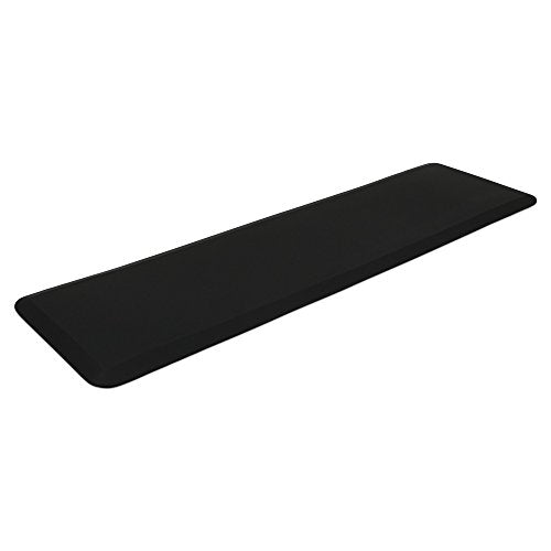 NewLife by GelPro Anti-Fatigue Nonslip 1/2" Thick Hard Floor Utility Mat for Garage, Patio and Kitchen, 20" x 72", Leather Grain Black - color: Leather Grain Black