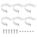 M METERXITY 6-Pack Brace Bands Chain Link Fence Parts, 1-9/16 Inch Galvanized Steel Chain Link Brace Band with Bolts and Nuts for Fence/Gate/Posts/Rust-Resistant - size: 1-9/16"