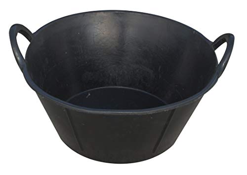 Little Giant® Rubber Utility Pan | Durable & Versatile Rubber Tub with Handles (6.5 Gallon, 1, Count) - size: 6.5 Gallon