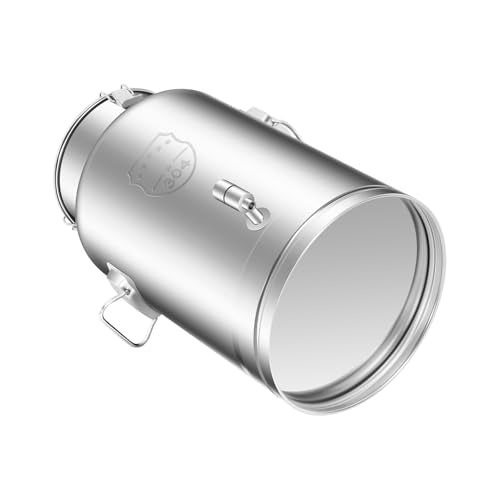 35L/9.2 Gallon 304 Stainless Steel Milk Can, Heavy Duty Locking Sealed Lid Milk Pail Bucket, Large Capacity Wine Oil Storage Container, Thickened Milk Bucket with Carry Handle for Home, Farm, Kitchen - size: 35L / 9.2Gallon