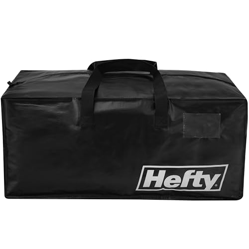Hefty Moving Bag – Extra Large Double Zipper Backpack – Heavy Duty, Water Resistant, Foldable, Reusable Packing & Storage Tote with Shoulder Straps for Garage and Basement Organization – 2 Pack - size: 11 Gal - Moving Bag