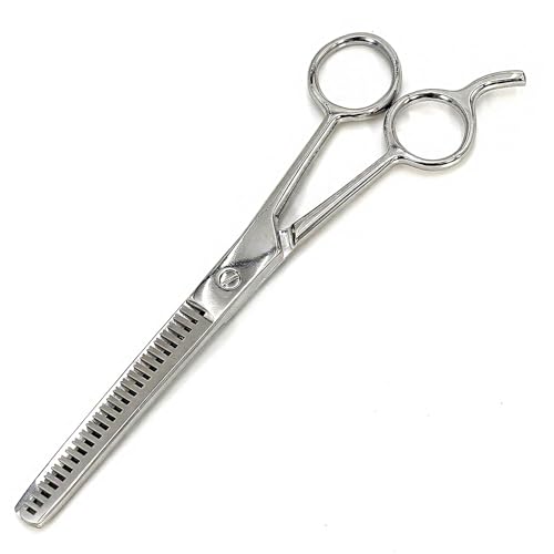 Jeffers Grooming Trim Kit 3 Piece Set - Stainless Steel Thinning Shears & Stripping Comb, Durable Leather Case With Belt Loop Flap, Portable Tools for Groomers, Farm Use or Routine Livestock