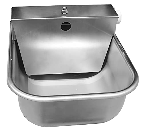 Nelson Rust Proof Stainless Steel Outdoor Automatic Dog Waterer Bowl | Rust-Proof, Auto Float Valve, Quick Hose Hookup, Easy Clean, For Dogs, Livestock & Farm Animals, Fresh Water