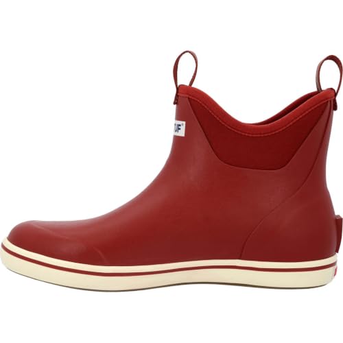 XTRATUF Men's Ankle Deck Boot - color: Rust Red, size: 8