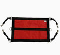 Majestic Ally 1200D 29"x19" Horse Stall Guard with Replaceable and Adjustable Length Straps and Replaceable Hardware (Red Black) - color: Red Black