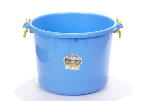 Little Giant® Plastic Muck Tub | Durable & Versatile Utility Bucket with Handles | Muck Bucket | Durable Handles | 70 Quart | Berry Blue - color: Berry Blue, size: 70 quart