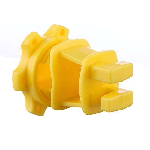 25-Pack Screw-Tight Electric Fence Round Post Insulator, Yellow | Wire Holding ·Two-Piece Design · Fits Round Posts · For Wire & Polywire - color: Yellow