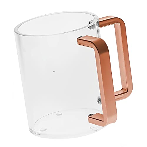 Jewfadz Judaica Hand Washing Cup | Dual Handle Washing Cup for the Jewish Ritual | Ritual Clear Nege for Netilat Yadayim Vasser | Modern and Elegant Design of Jewish Hand Washing Cup (Copper, 1) - color: Copper