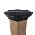 4x4 Black Flat Post Cap Most Common fits (3.5"x3.5" up to 3.75"x3.75") Pressure Treated Post. Newel Newport Top for Outdoor Fences, Mailboxes & Decks, UV Stable Polymer | UV stable polymer, American made, patented installation, corrosion resistant, weathe