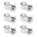 M METERXITY 6-Pack Brace Bands Chain Link Fence Parts, 1/2 Inch Galvanized Steel Chain Link Brace Band with Bolts and Nuts for Fence/Gate/Posts/Rust-Resistant [Silver] - size: 1/2"