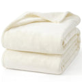 Hansleep King Beige Fleece Blanket, Soft Flannel Bed Blanket | Fuzzy Cozy Blanket 90x108 Inches, Multi-use for Bed, Sofa, Couch, Travel, Camping, All Season Warm Lightweight Cover - color: Beige, size: King (90x108 Inches)