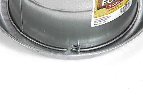 Little Giant® Double Wall Metal Poultry Fount | Poultry Waterer | Heavy Duty Galvanized Steel Waterer | Made in USA (Silver, 2 Gallon) - size: 2 Gallon