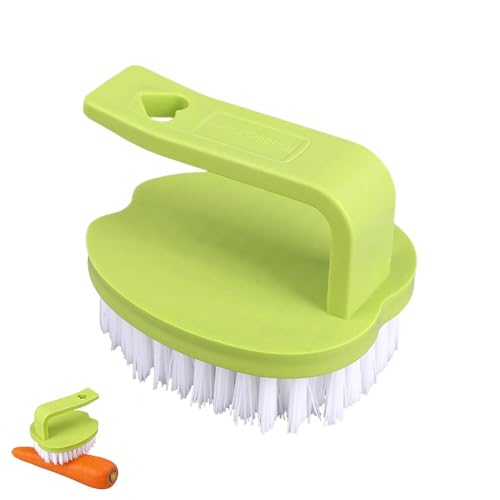 Vegetable Scrubber Brush Anti-Slip Handle Brush Cleaner | Handy Kitchen Gadget for Dish, Fruit, Potato, Egg, Food, Pot, Pan, Cooking, Kitchen, Bathroom, Tile, Sink, Washing, - color: Green