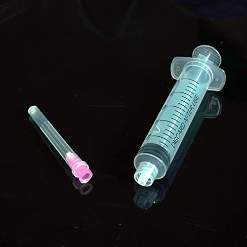20 Pack 10ml Industrial Sterile Syringes with 18Ga 1.5 Inch, Plastic Disposable Syringe for Scientific Labs, Liquids Refilling and Measuring - style: 10ml syringe with needle18ga