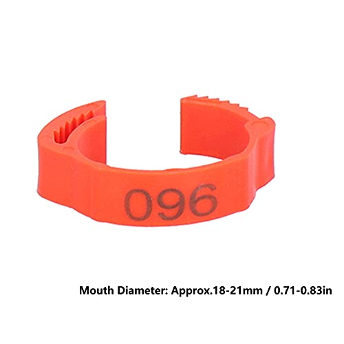 Poultry Leg Bands Clip On Numbers Foot Rings 100 PCS Bag Chicken Supplies