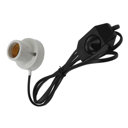 Gonetre Reptile Ceramic Heat Lamp Holder Professional E27 Socket Reptile Heat Light Fixture Holder for Lizard Tortoise Premium Ceramic Material Long Service Life (US Plug 120V)