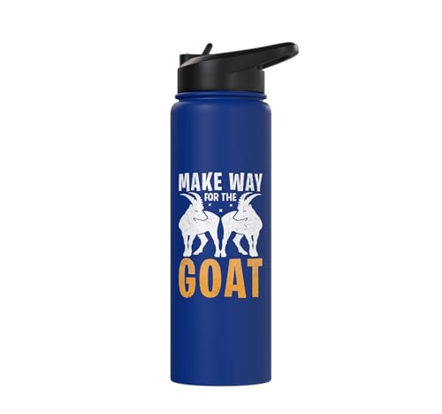 Make Way For The Goat Goats Stainless Steel Insulated Water Bottle - color: Royal Blue