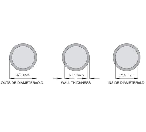 OCS Parts Silicone Tubing | High Temp, Food Grade Silicone Tubing for Brewing, Food, Beverage, Oils, Detergents, Liquids and Gases, Air, Plumbing, Ponds, AC and HVAC (3 Feet, 3/16" ID x 3/8" OD) - size: 3/16" ID x 3/8" OD, style: 3 Feet