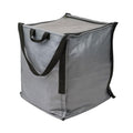 DURASACK 22-Gallon Zipper Top Heavy Duty Storage Tote Bags, Single, Gray | Rugged Woven Polypropylene Moving Bag, Reusable Self-Standing Design, Holds up to 500 Pounds - color: Gray, size: Medium