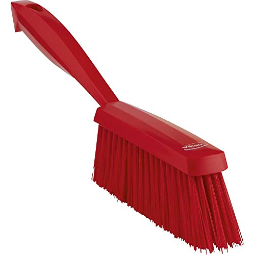Vikan 45894 Bench Cleaning Brush, Polypropylene/Polyester Medium Bristle Dustpan Brush & Sweeper, 14 Inch, Red - color: Red, size: 4589
