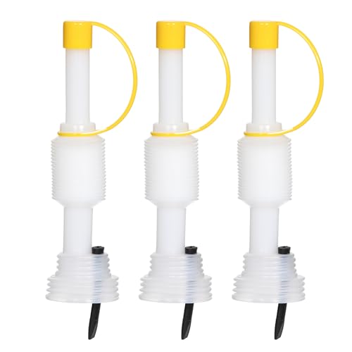 Extendable No-Drip Pour Spout for Quart and Gallon Jugs, Vented, Adjustable 6 to 10 Inch, Collapsible, Universal Fit - 3 Pack