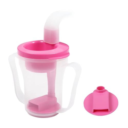Dysphagia Regulating Drinking Cup for Swallowing and Disorders People,Dispenses 5cc or 10cc of Liquid Each Time,Helps to Prevent Choking - color: Pink