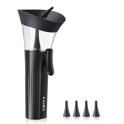 Ear Wax Cleaner - One-Hand Ear Wax Removal Kit | Manual Ear Irrigation Flushing System, Safe, Comfortable & Easy to Use Earwax Removal Kit - style: Black