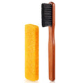 2 Pcs Suede Shoe Brush Nubuck Leather Cleaner Shoes Shine Dauber Crepe Applicators Set with Cleaning Eraser(Detailing Brush with Eraser) - style: Detailing Brush with Eraser