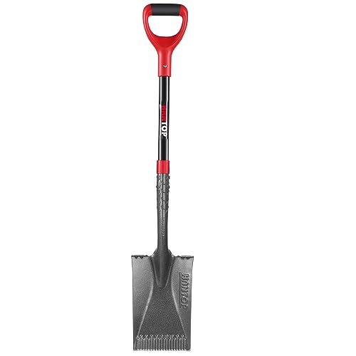 Sharp Blade Spade Shovel Garden Flat Spades for Gardening and Edging | Heavy-Duty Steel Shovel Head,Sturdy Fiberglass Handle,Comfortable Wide Footplate, for Garden Work,43 inches - style: Contemporary