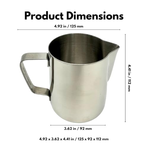 Rattleware 20oz Stainless Steel Latte Art Pitcher | Classic steaming pitcher - size: 20 Ounces