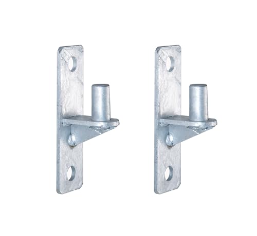 Wall Mount Gate Hinge Chain Link Fence Gate Hinges with 5/8 Hinge Pin (2 Pcs) - size: 2 Pcs