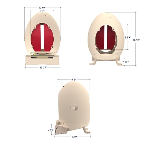 Roll Away Chicken Nesting Box, Egg-Shaped Hen Laying Box with Automatic Egg Collection, Wall Mount or Floor Stand, Rust-Free ABS (Standard (1 Box, 3 Pads))