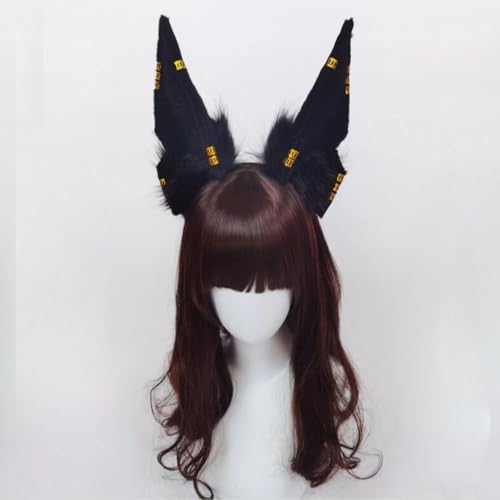 Handmade Wolf Ears Headband Fox Ear Hairband Wolf Cosplay Props - color: C Black