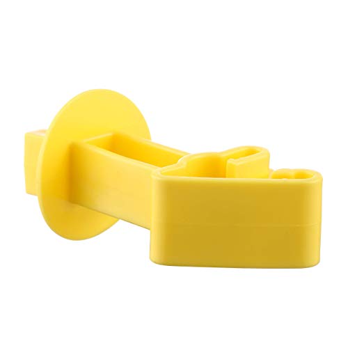 25-Pack Electric Fence T-Post Insulators, Snap-On Extended | Extended Offset · UV-Resistant · Fits T-Posts · For Wire & Polywire - color: Yellow