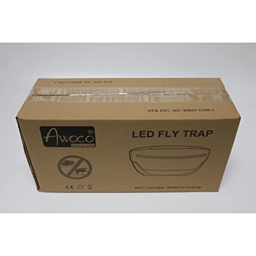 Awoco LED 5W Wall Mount Sconce Sticky Fly Trap Lamp for Capturing Flying Insects, Flies, Mosquitoes, and Moths (Fly Trap + 6 Glue Boards) - size: Fly Trap Combo