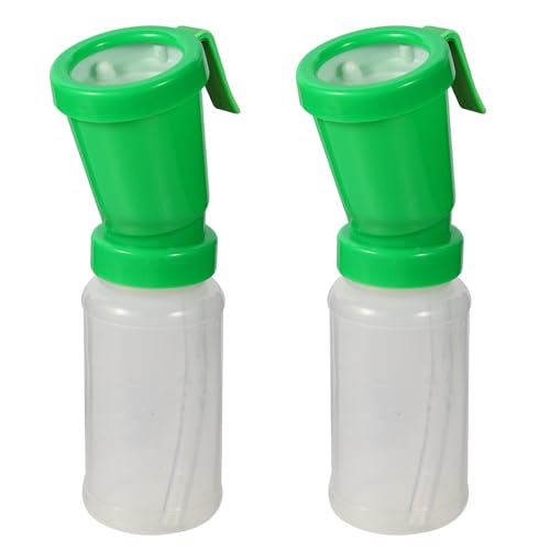 2 Pack Teat Dip Cup,Non-Return Teat Dipper,Nipple Cleaning Disinfection,Prefect for Cow Sheep Goat - 300 ml(Green) - size: 2 Pack