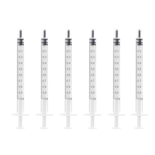 1 Cc Syringe without Needle, 1ml Syringe without Needle for Scientific Labs,Individually wrapped Pack of 30 - color: 30(no needle), size: 1 mL