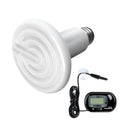 Simple Deluxe 100W Ceramic Heat Lamp Reptile Heat Emitter Heater Lamp Bulb No Light with Free Digital-Thermometer, for Pet Brooder Coop Chicken, Turtle Lizard Snake Aquarium Tank, White - size: 1-Pack+Thermometer, style: White