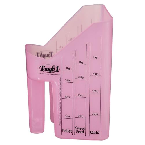 Tough 1 Feed Scoop w. Measurements Pink
