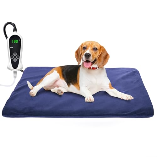 RIOGOO Pet Heating Pad, Electric Heating Pad for Dogs and Cats Indoor Warming Mat with Auto Power Off (X-Large:28" x 18") - size: X-Large