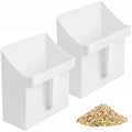 Relaxweex 2 Pcs 4 Quart Enclosed Large Feed Scoop, White - color: White
