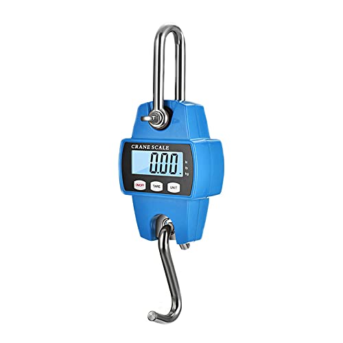Hanging Weight Scale Industrial Heavy Duty for Farm, Hunting, Bow Draw Weight, Big Fish & Hoyer Lift with Accurate Sensor Digital, Professional (660LBS Blue) - color: 660LBS Blue