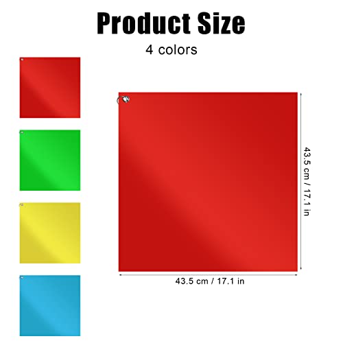 4pcs Horse Training Flag, 17.1x17.1inch | 5.25 Feet Red Retractable Telescopic Flag Poles with Horse Flag Horse Training Equipment (Four Colors)
