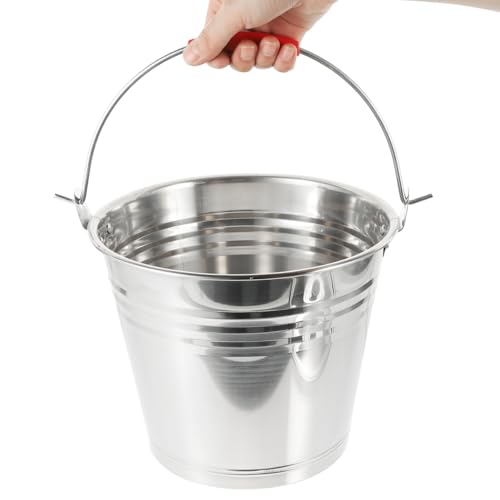 Toddmomy Household Water Bucket with Lid 8.85 Inch Multi-Purpose Milk Pail for Home Kitchen Bar and Ranch Use