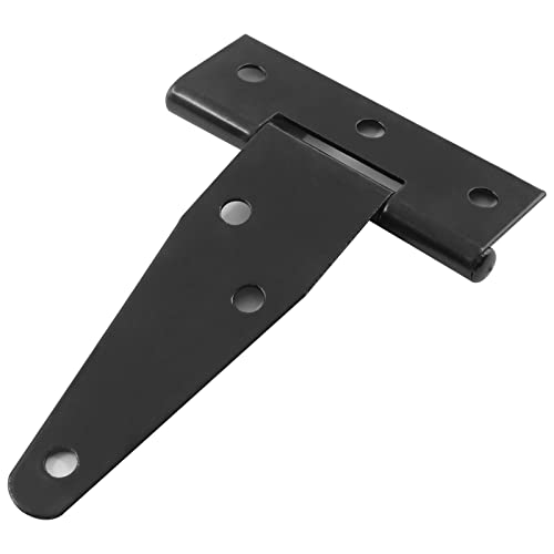 Murtenze 6Pack 3 Inch Black T-Strap Shed Hinge | Barn Door Hinges, Heavy Duty Gate Strap Hinge, T Hinges for Barn Door, Shed or Wooden Fences - color: Black, size: 3 Inch - 6Pack
