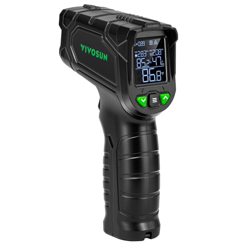 VIVOSUN VPD Thermometer, Handheld Environmental Monitor for Plants | Precision Infrared Laser Thermometer Gun with Adjustable Emissivity, Leaf VPD and Temperature Monitoring for Grow Tents, HVAC