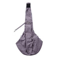 Pet Sling Carrier, ReversiblePurple Shoulder Bag with Safety Leash, Snap-Fit Design, Storage Pocket, for Pets Up to 16.53 lb
