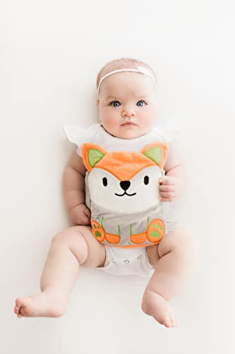 Baby Colic, Gas and Upset Stomach Relief, Baby Heated Tummy Wrap Newborns | Belly Hugger - Infant Swaddling Belly Belt, Heating Pad for Fussy Infants - color: Fox