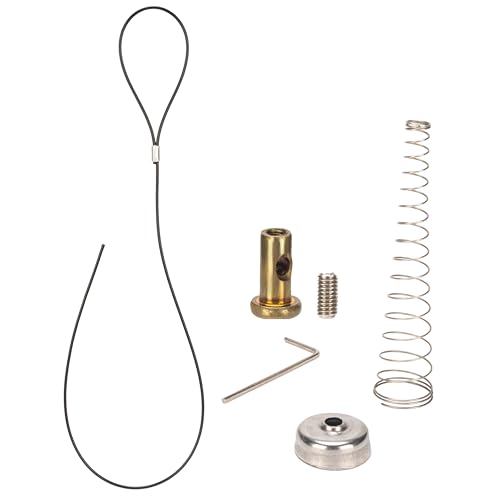 Gate Latch Cable Pull, Spring-Loaded Latch Kit for Wooden Fence Gates, Gate Latch Pull Cable String Adjustable from 2" to 6" Posts Stainless Steel Spring, 1 Pack