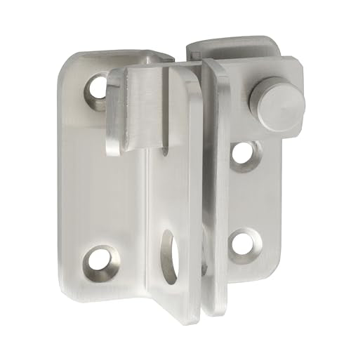 Alise Flip Latch Gate Latch,Heavy Duty Door Latch Barn Door Lock,Brushed | Stainless Steel Door Lock Latches for Wooden Fence Shed Barn Chicken Dog Cage Window Cabinet Backyard Garage - color: Brushed Nickel, size: Large Size